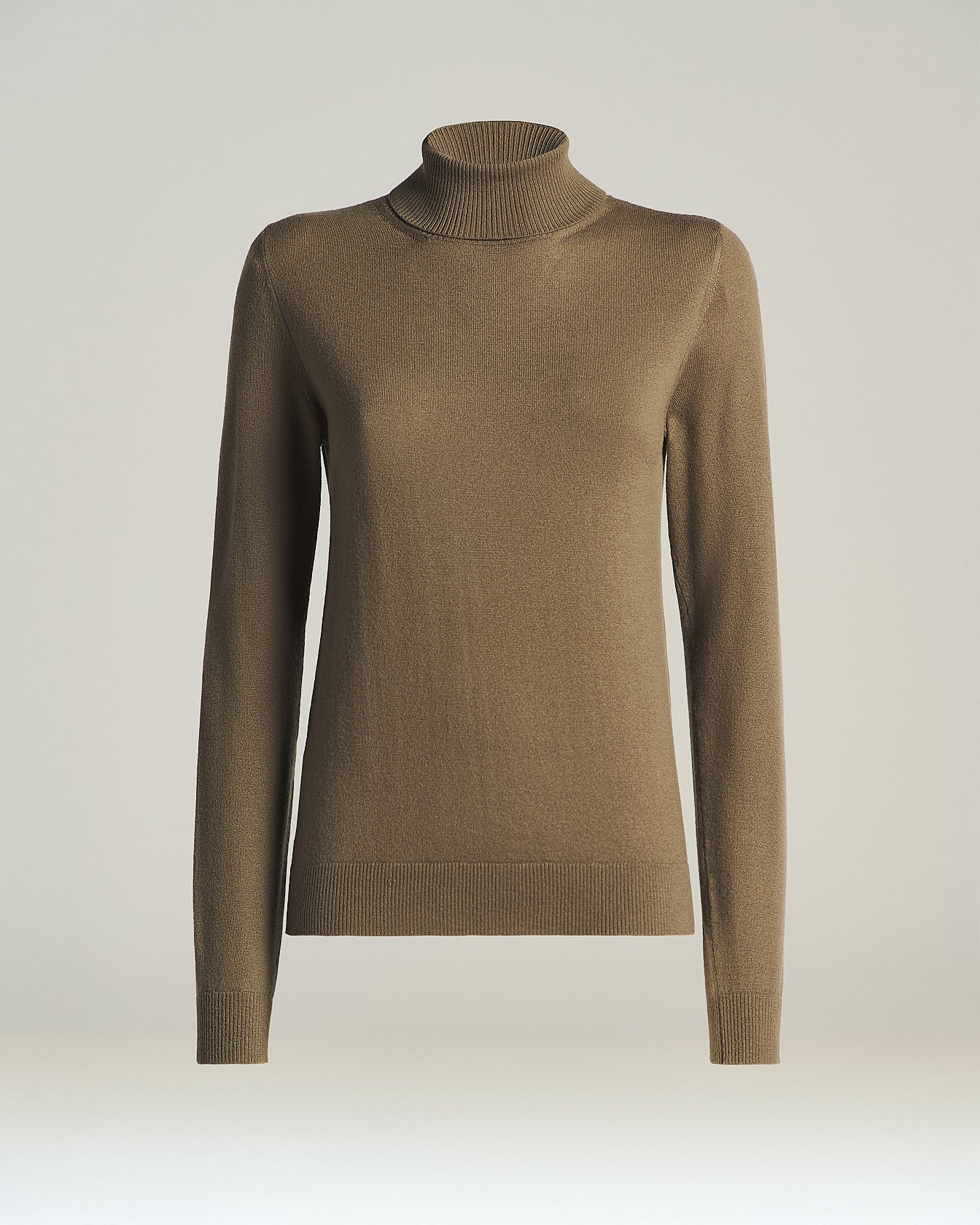 Kiton Knitwear Taupe Cashmere Rollkragenpullover Kaschmir