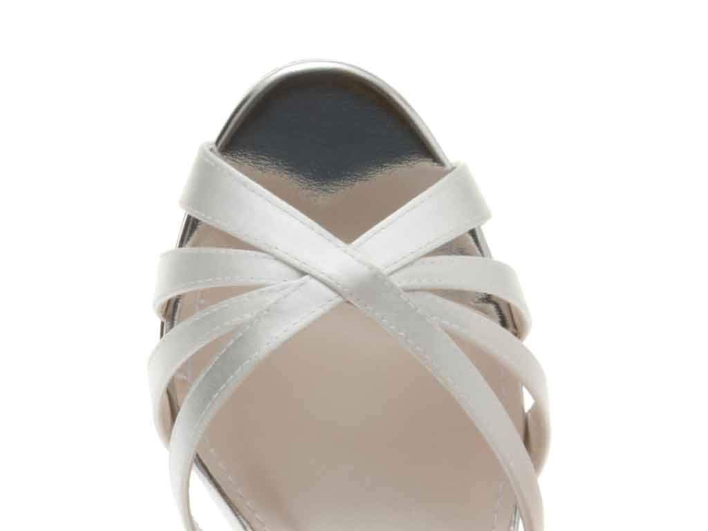 Rainbow Club Timeless Blake Sandalette Ivory Satin 9cm