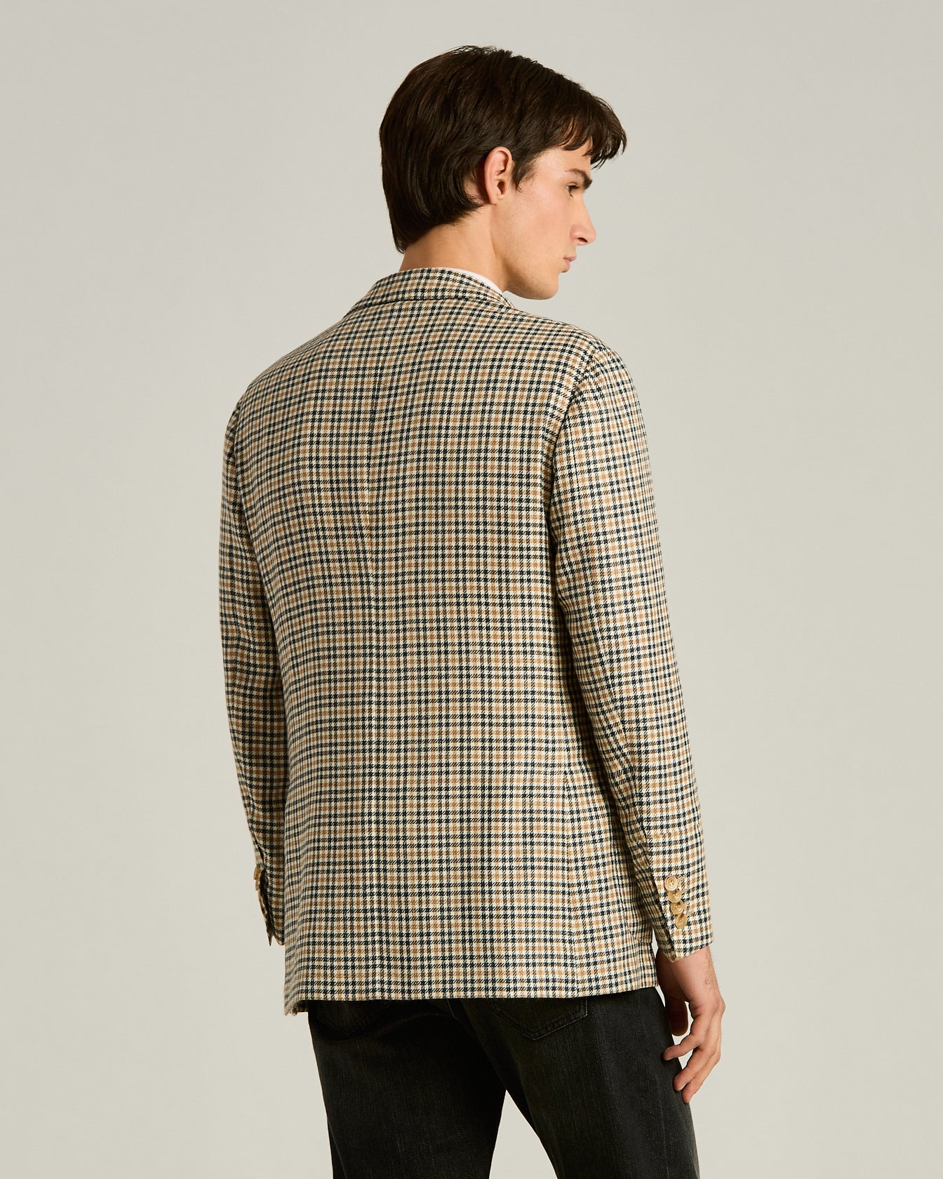 Kiton Sakko einreihig Cashmere Wolle Seide beige Micro