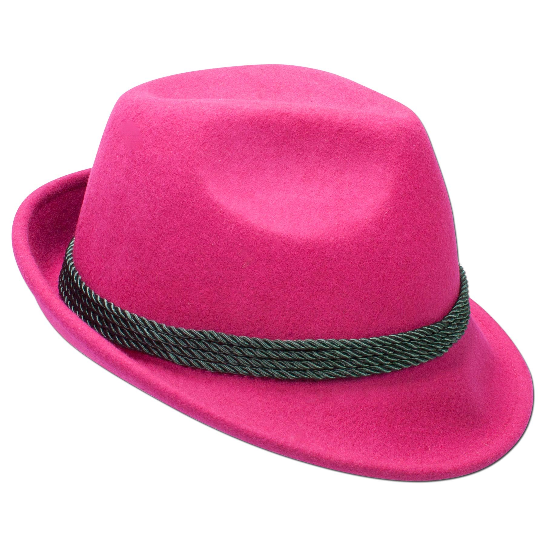Alpenflüstern DAHEIM Trachten-Filzhut Fuchsia Medium Feder