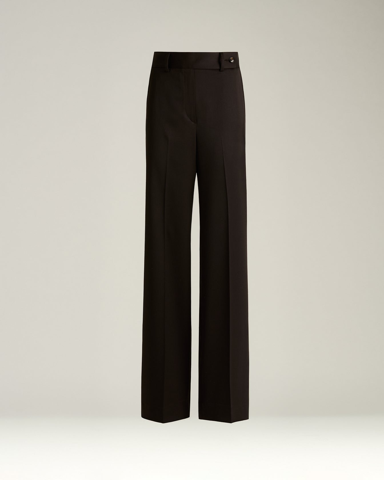 Kiton Palazzo Hose Dunkelbraun Größe 40