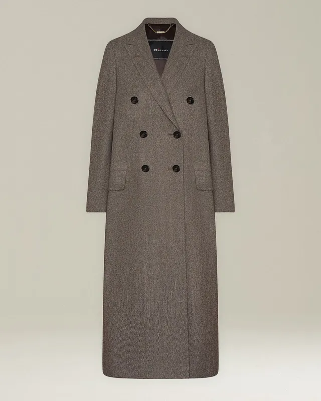 Kiton Outerwear Mantel Wolle-Cashmere zweireihig Damen