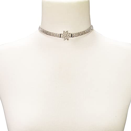 Alpenflüstern DAHEIM DHK314 Strass-Kropfkette Edelweiss silber
