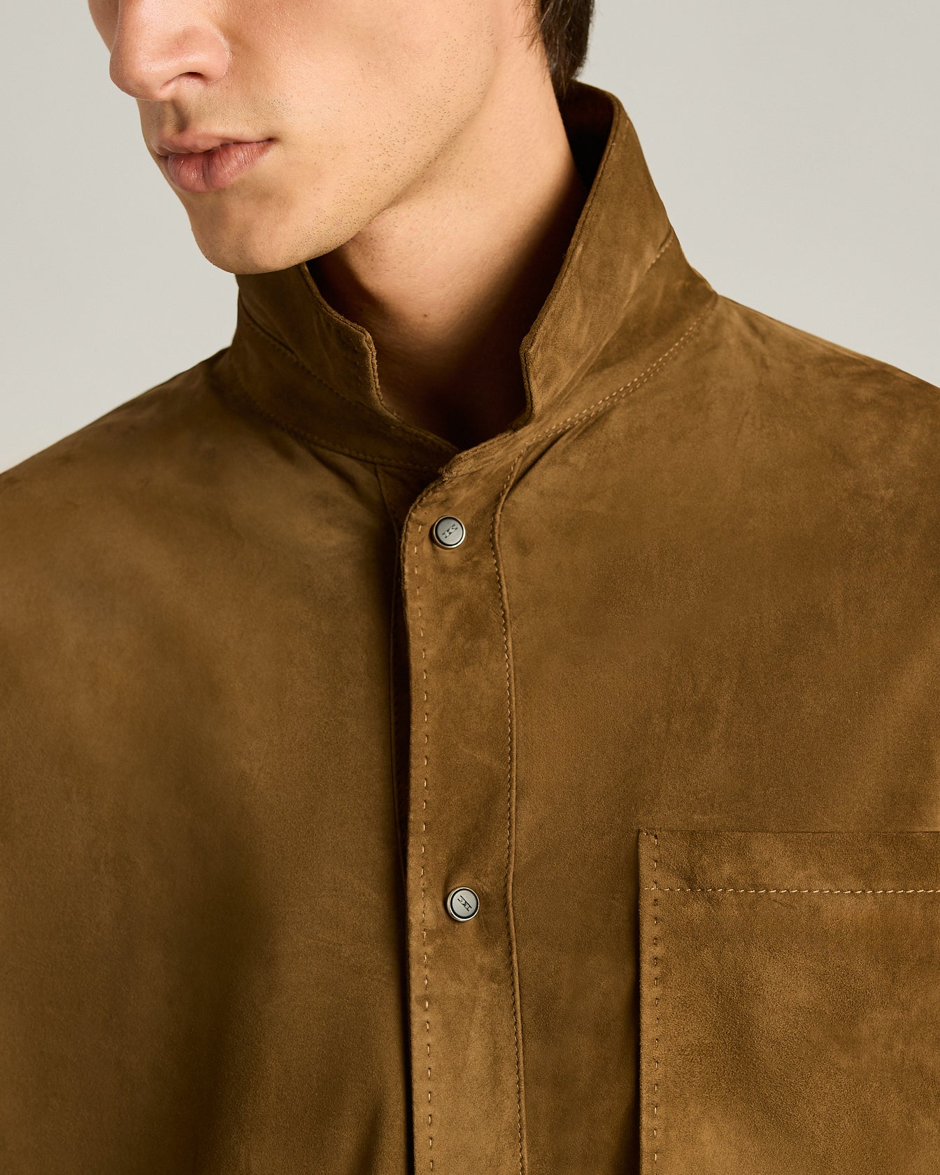 Kiton Lambskin Lederjacke mole Glattleder