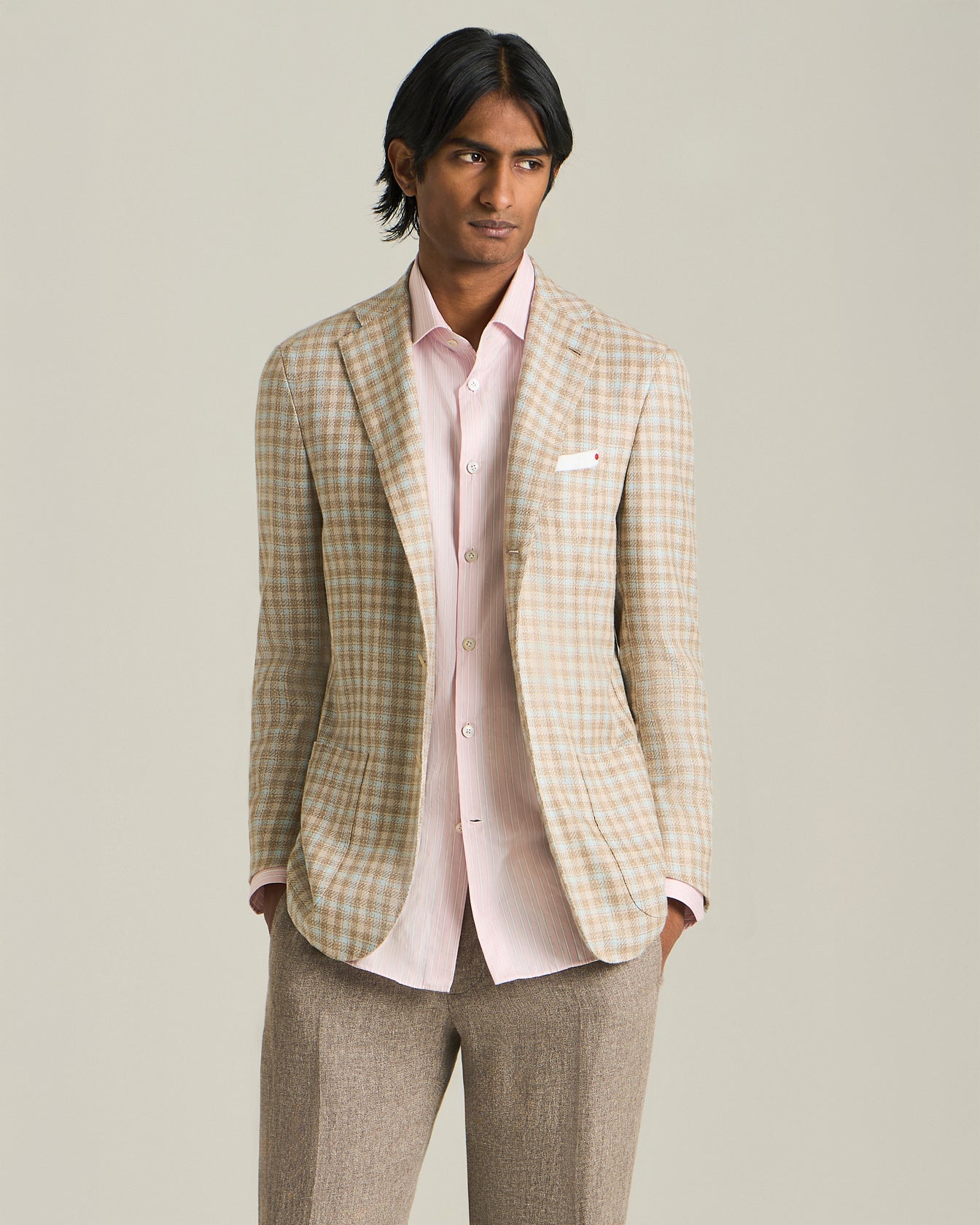 Kiton Jackets Cashmere Blend Micro Check Blazer Sakko Gr.46-58 kariert