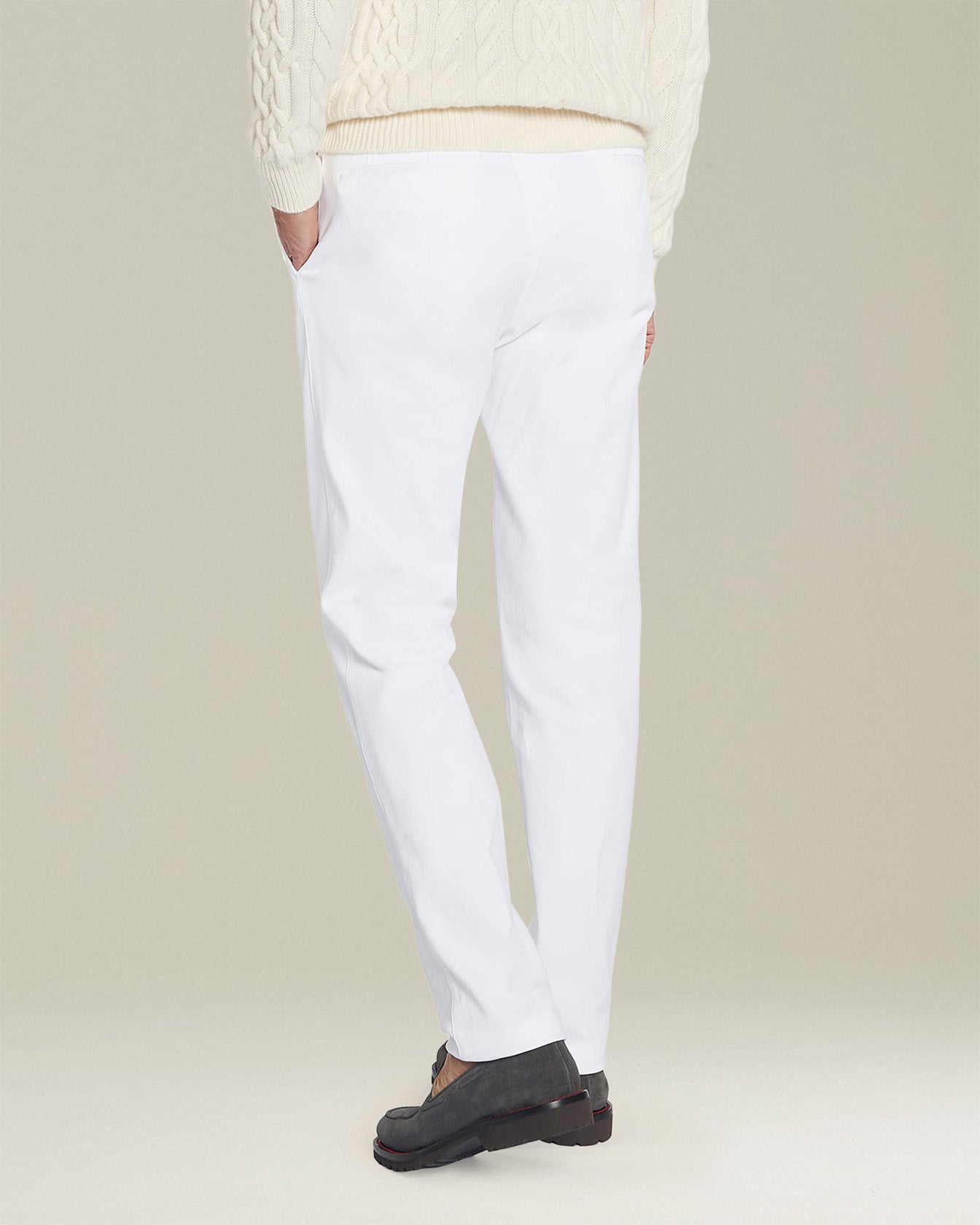 Kiton Trousers Cotton Weiße Slim Hose Baumwolle Herren