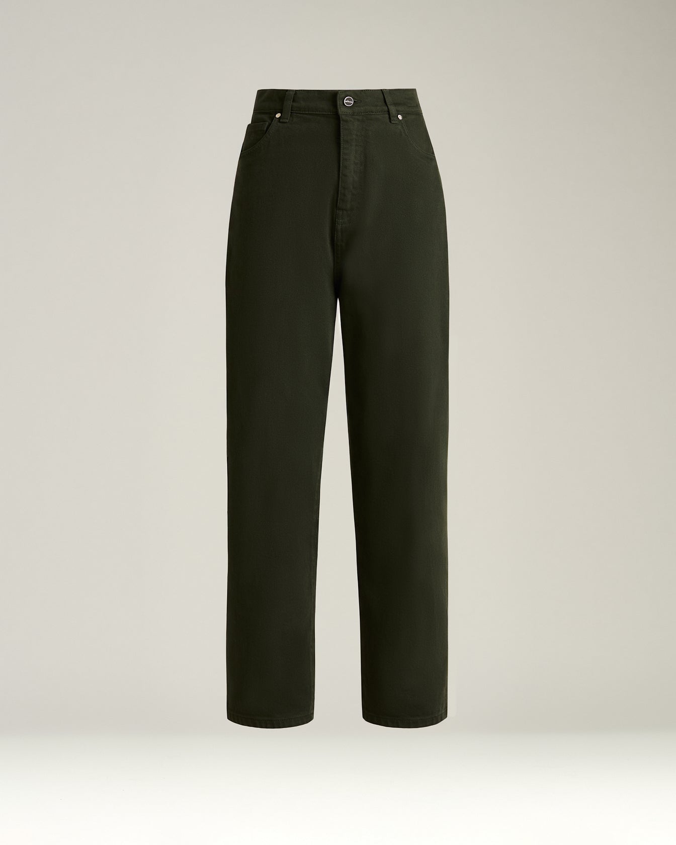 Kiton Trousers Stretch Baumwollhose Damen dunkelgrün elastisch