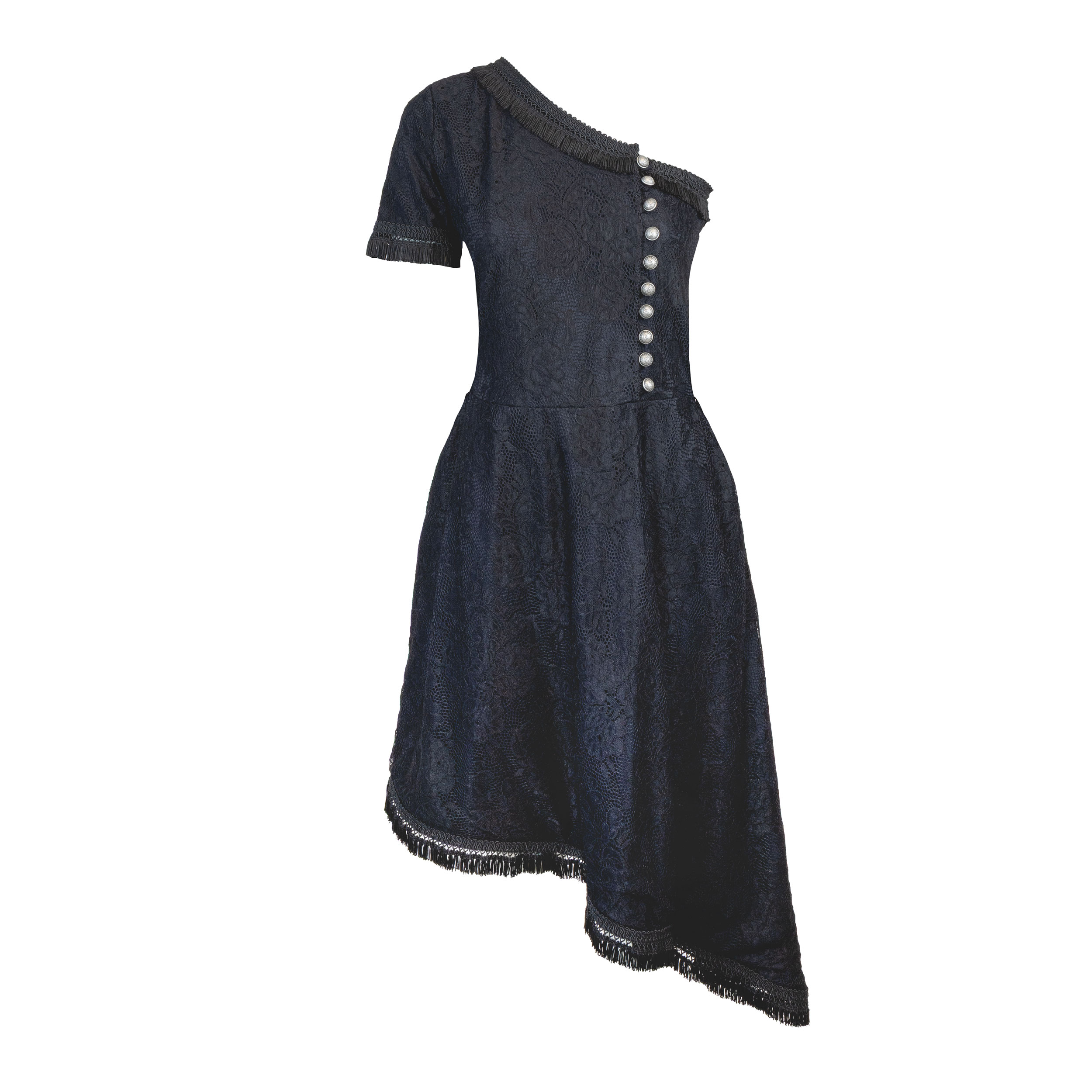 Rettl A schrägs Dirndl Festkleidung midi Baumwolle