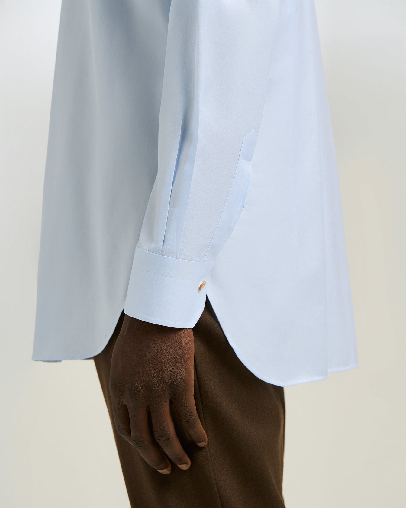 Kiton Sky Blue Cotton Hemd hellblau Button-Down