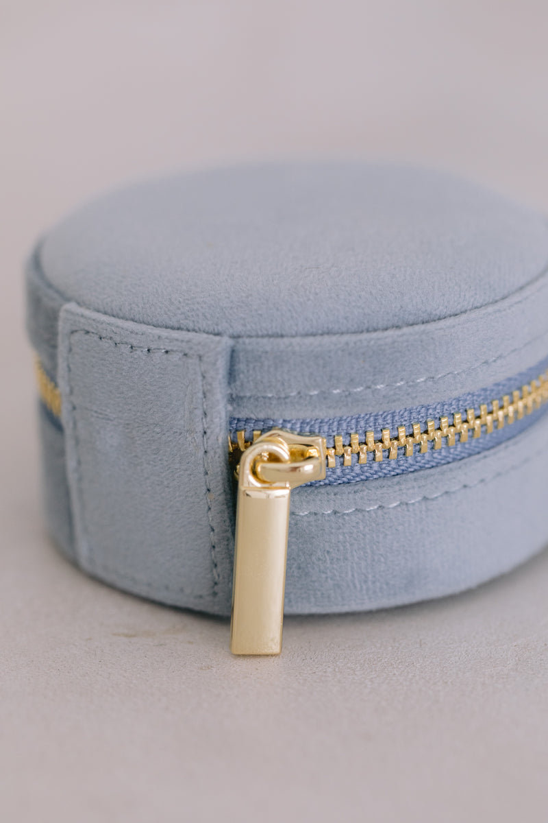 Juvelan Jewelry Case Round Schmuckbox Samt 8x8x4 cm