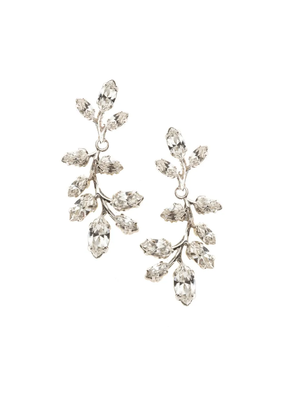 Elizabeth Bower Vine Crystal Drop Ohrringe Rhodium Hängend