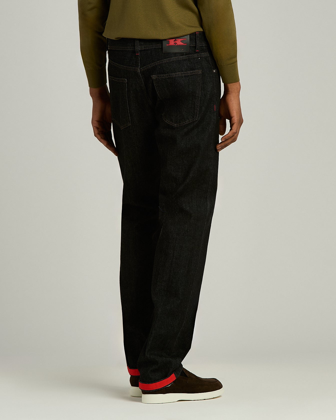 Kiton Five-Pocket Jeans Stretch schwarz Gr.34 tapered