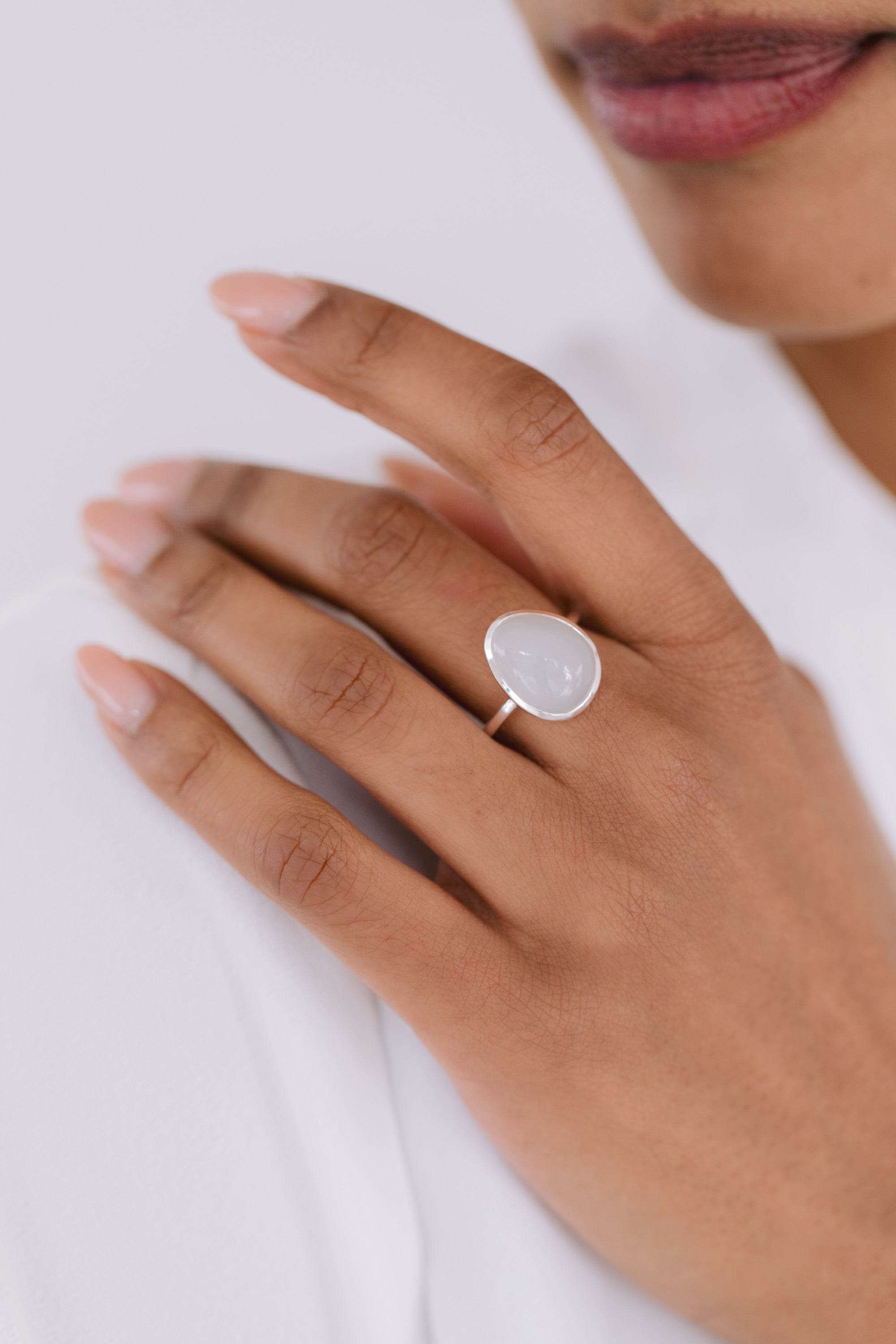 Juvelan Ringe London Statement Ring Mondstein Silber 56