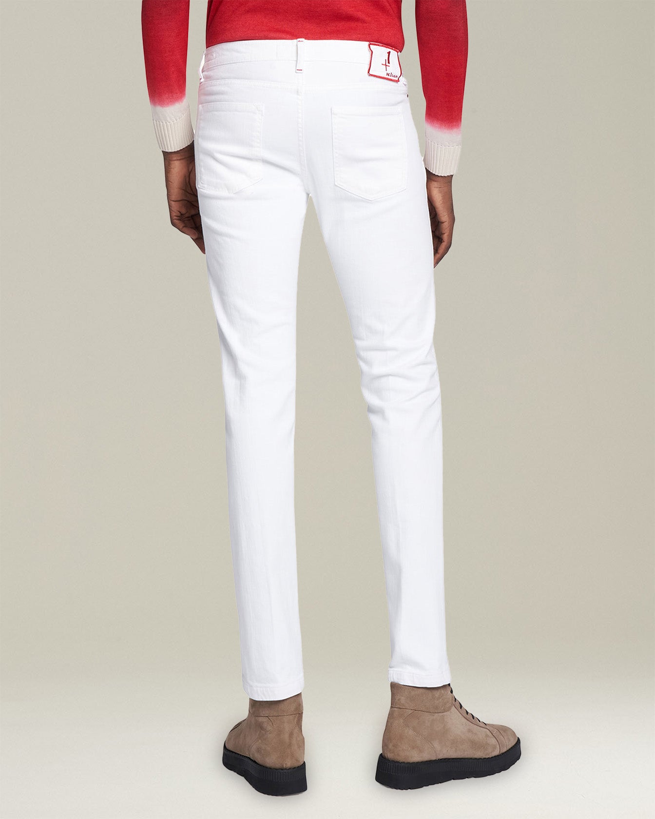 Kiton Essentials Slim Jeans weiß Gr. 32 Bio-Baumwolle