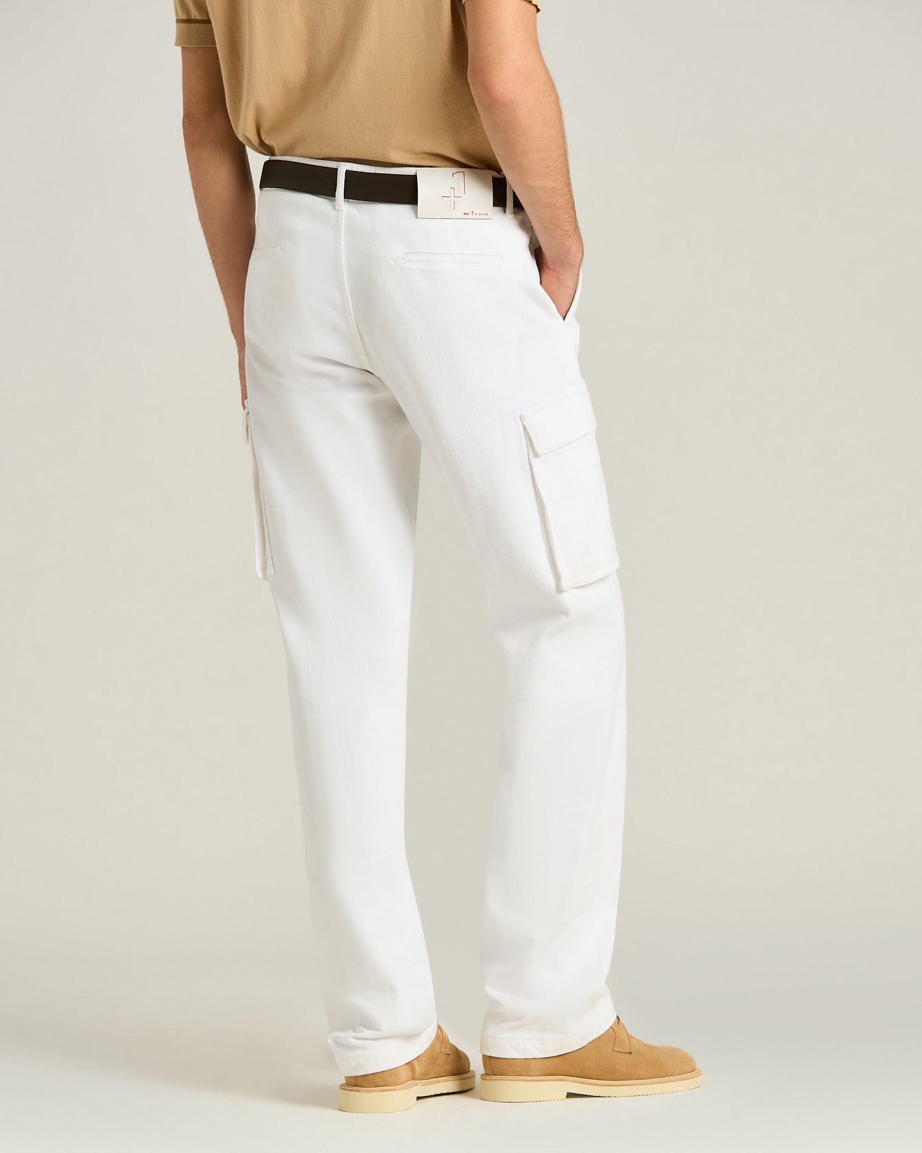 Kiton Stretch Baumwoll Hose Weiß 34 Regular