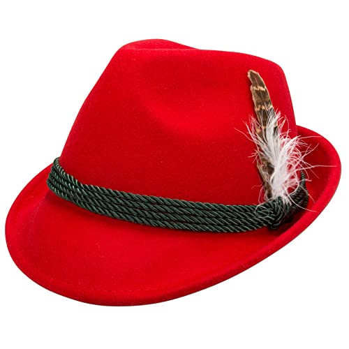 Alpenflüstern DAHEIM ADV02500M20 Filzhut rot M 56/57