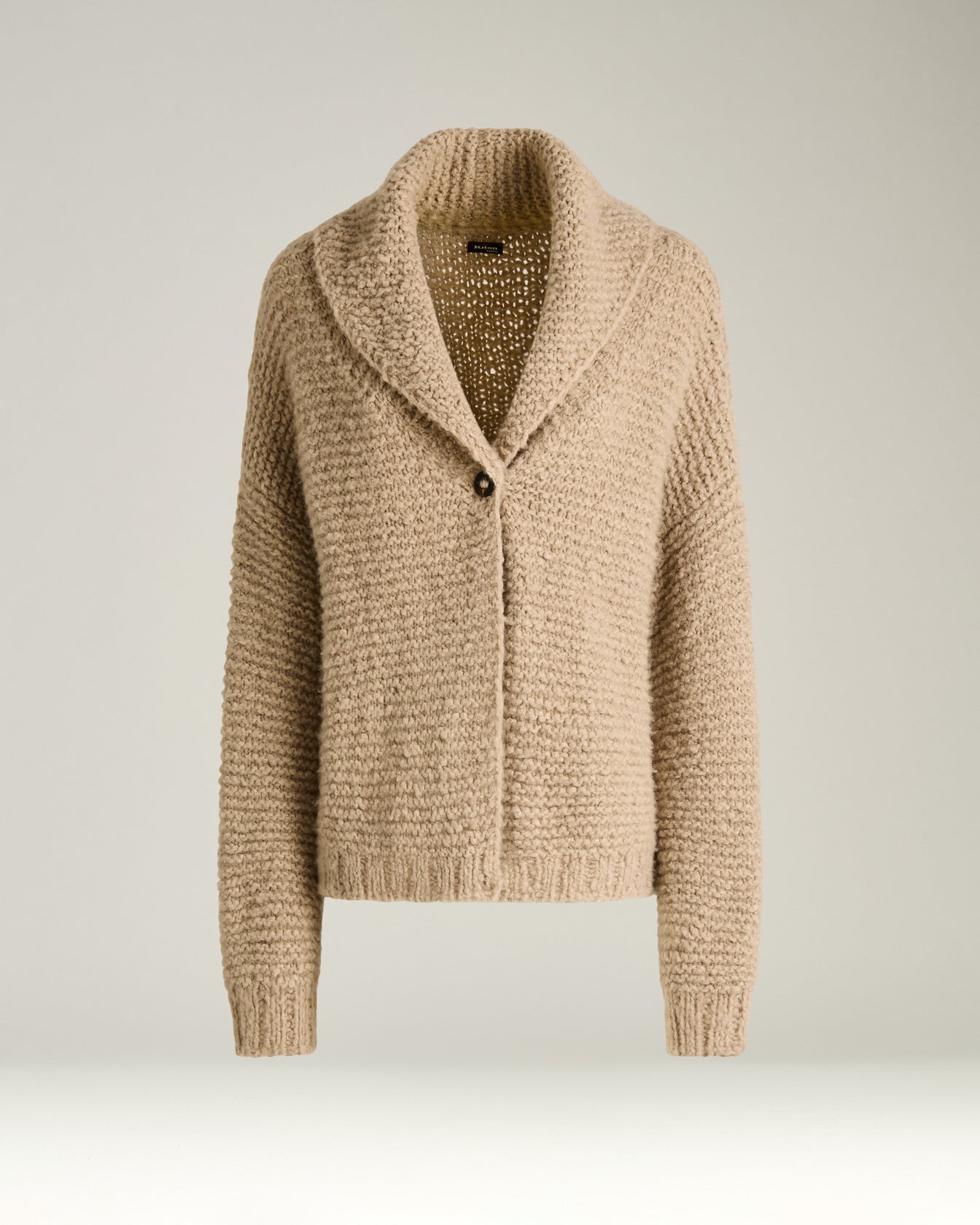 Kiton Cardigan Strickjacke Beige Kaschmir-Seide Gr. 48