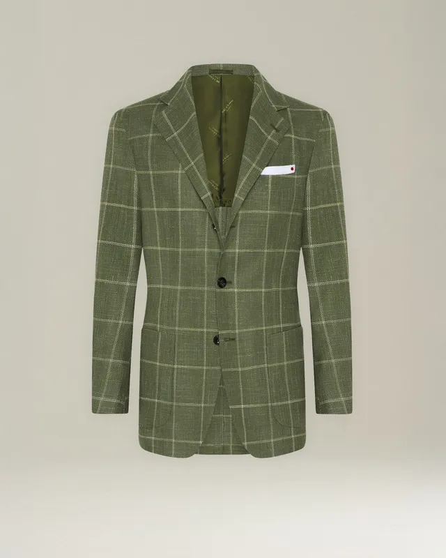 Kiton Jackets Checked Cashmere Sakko kariert Einreiher