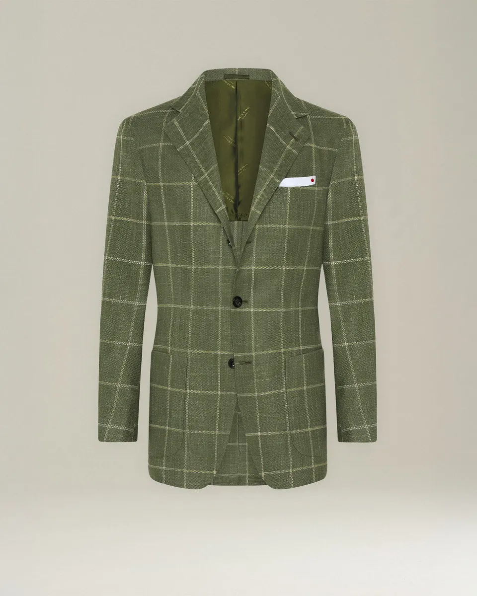 Kiton Jackets Checked Cashmere Sakko kariert Einreiher