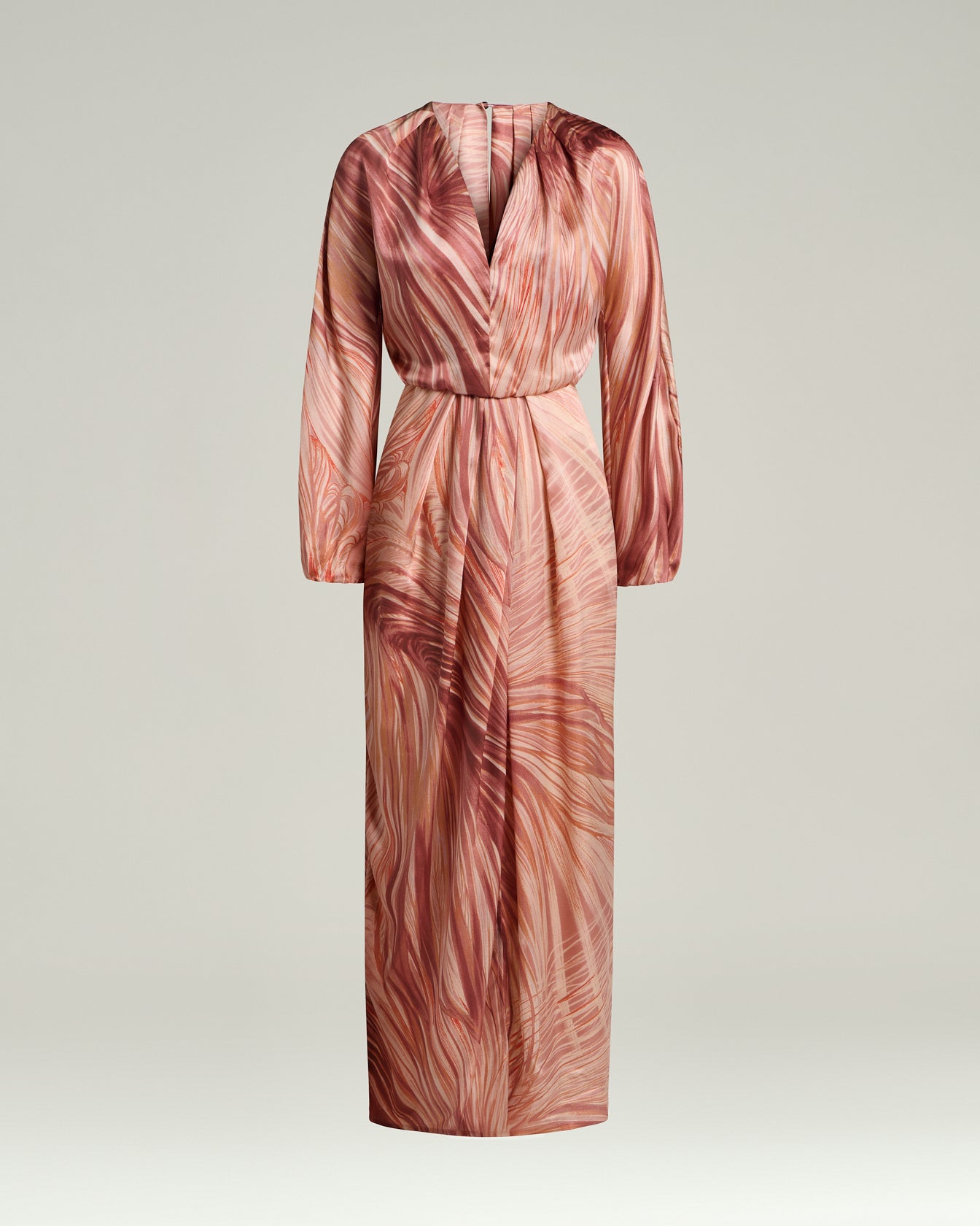 Kiton Dresses rosa Satinkleid Seide Rückenöffnung Gr. 40