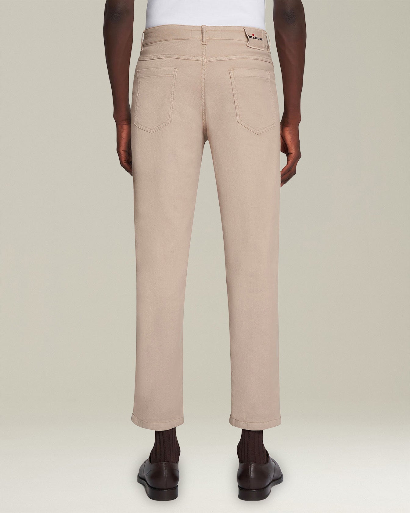 Kiton Trousers Linen Hose Beige Leinen Slim 18cm