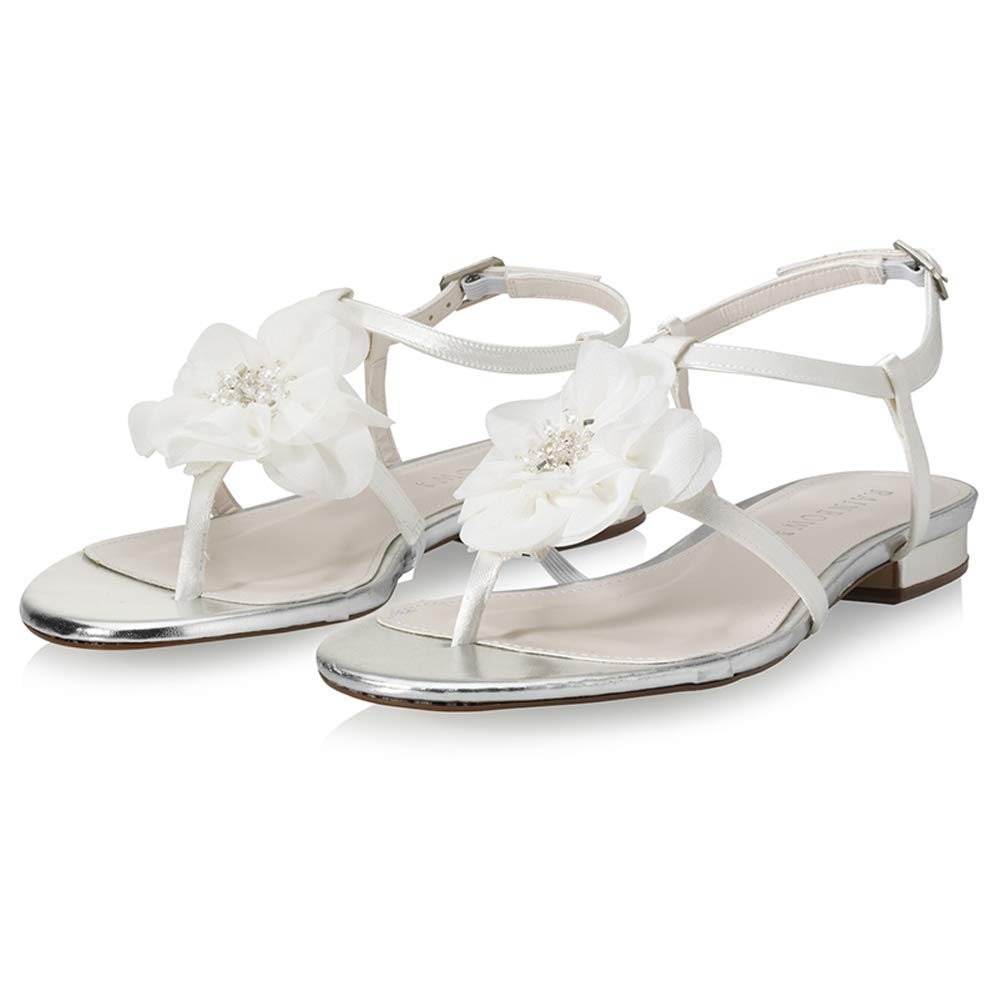 Rainbow Club Embellished Nila Riemchen Sandale Ivory 39 Flach