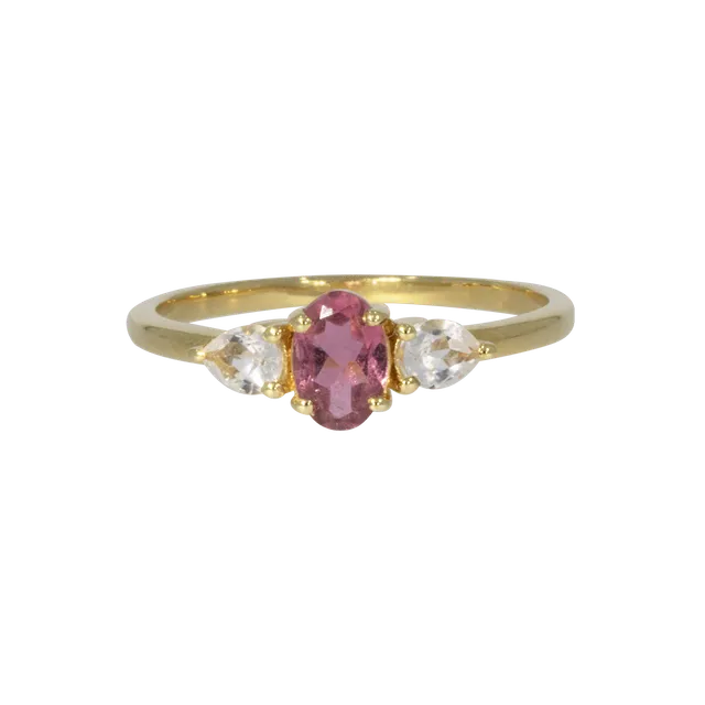 Juvelan Paris Ring Silber mit Turmalin und Topas