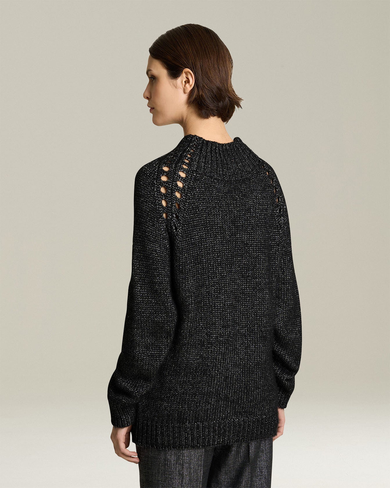 Kiton Knitwear Cashmere Pullover Gr.42 Lochmuster Seide