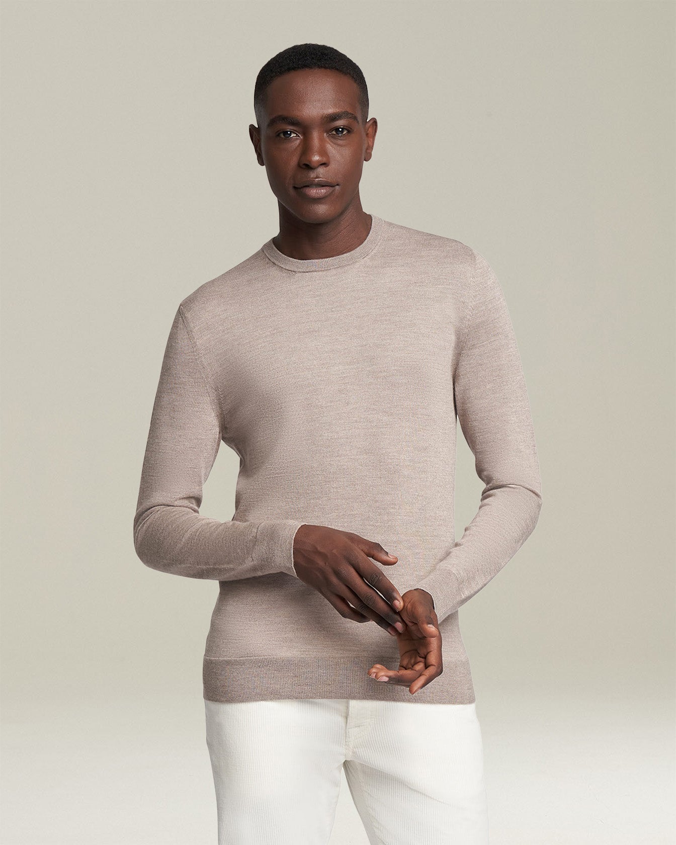 Kiton Knitwear Jersey Roundneck Pullover beige Gr. L