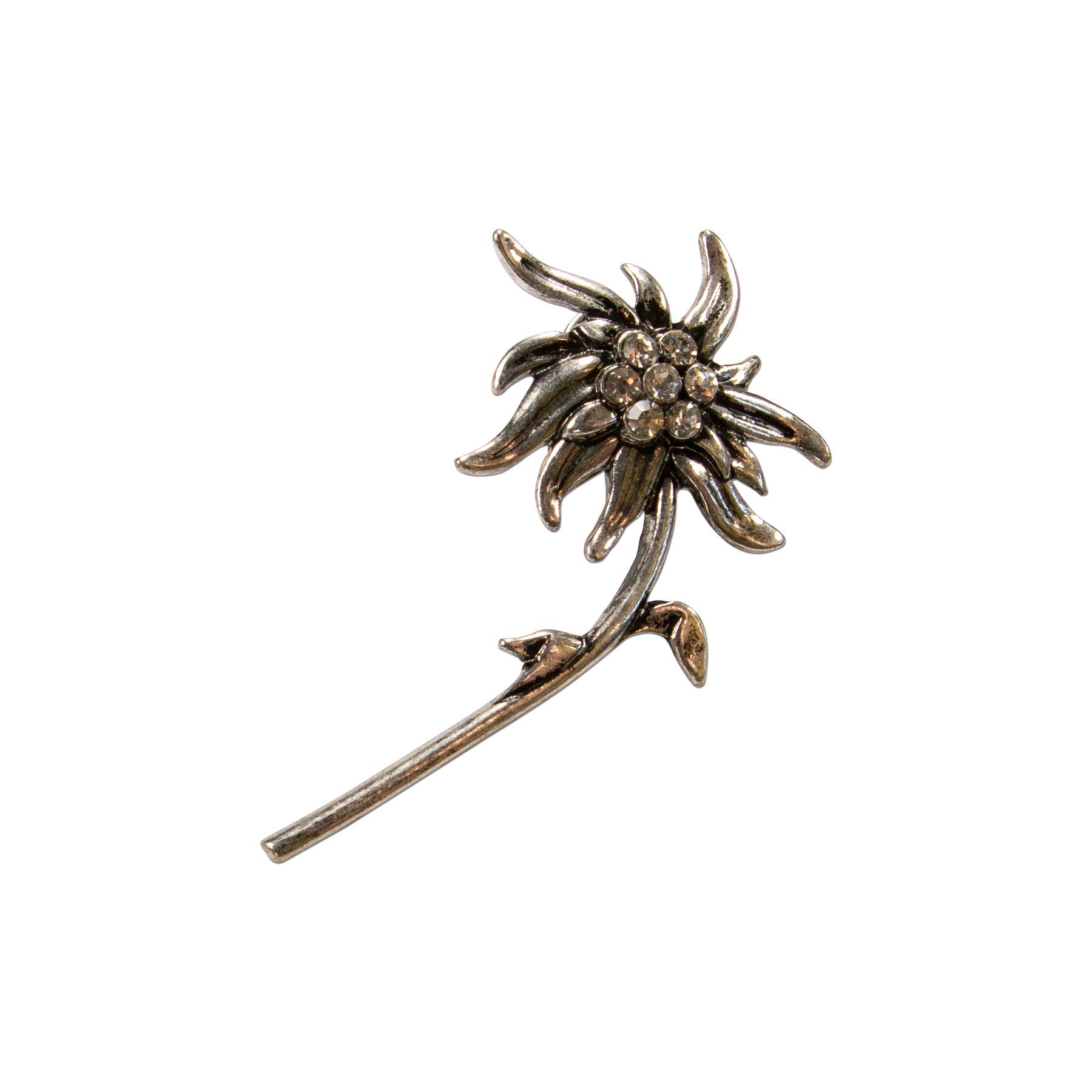 Alpenflüstern DAHEIM API114 Ansteck-Pin Edelweiss Strass