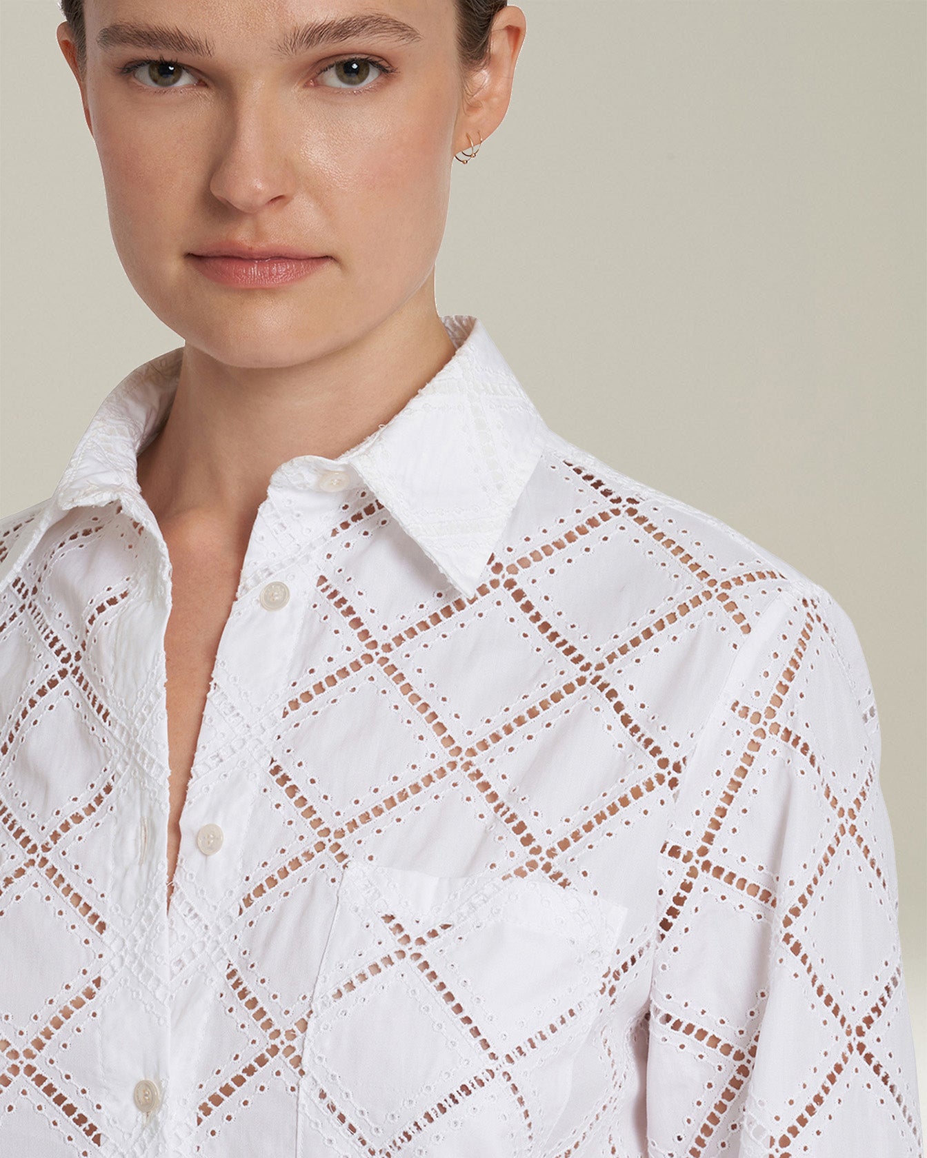 Kiton Shirts Bluse Baumwolle weiß Sangallo Damen