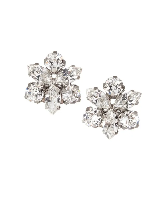 Elizabeth Bower Juliette Ohrstecker Kristall Rhodium 20mm