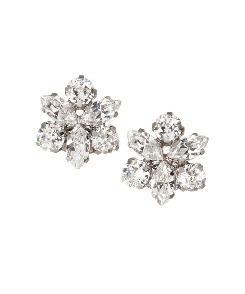 Elizabeth Bower Juliette Ohrstecker Kristall Rhodium 20mm