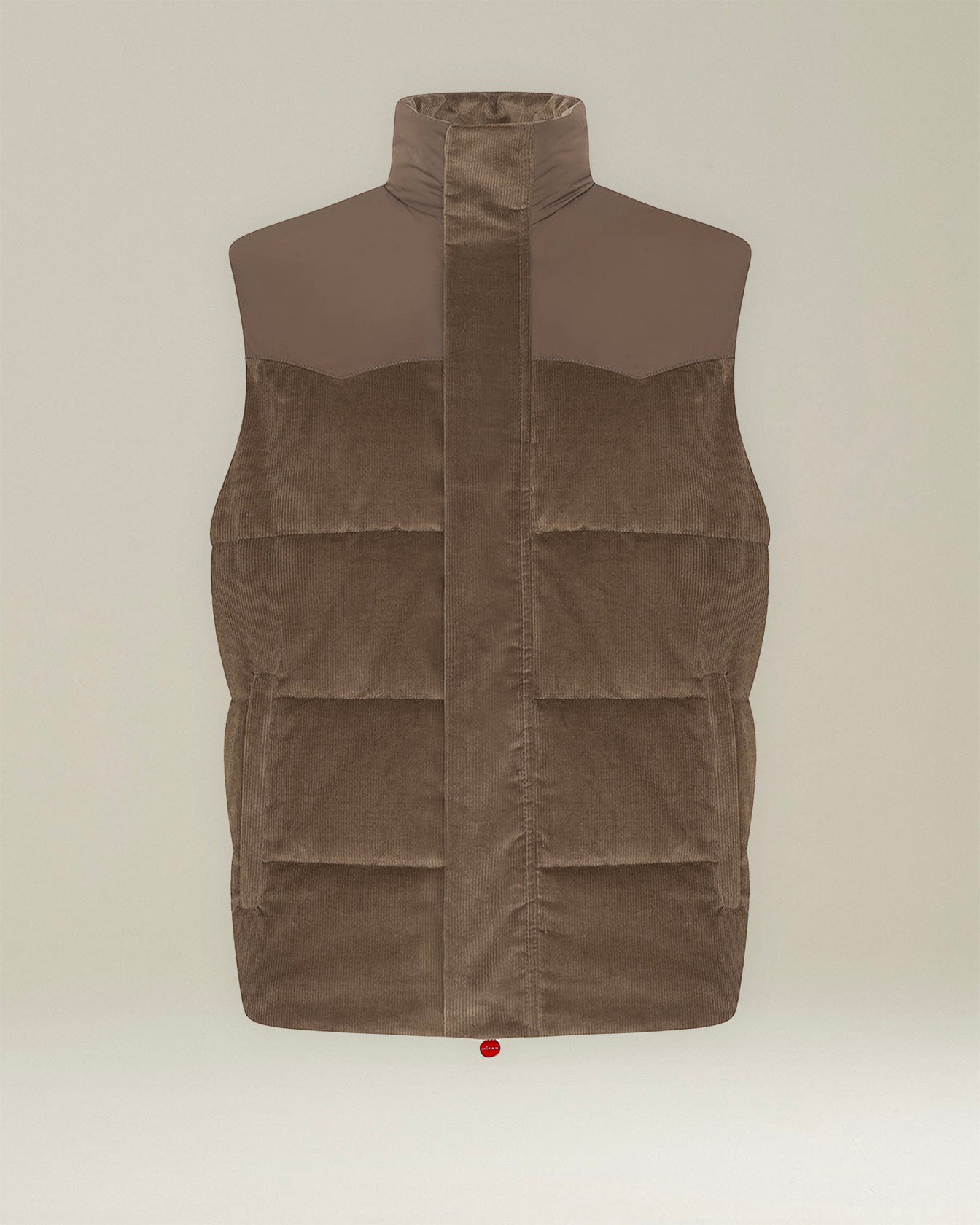 Kiton Gilet Piumino Smanicato Daunenweste Samt