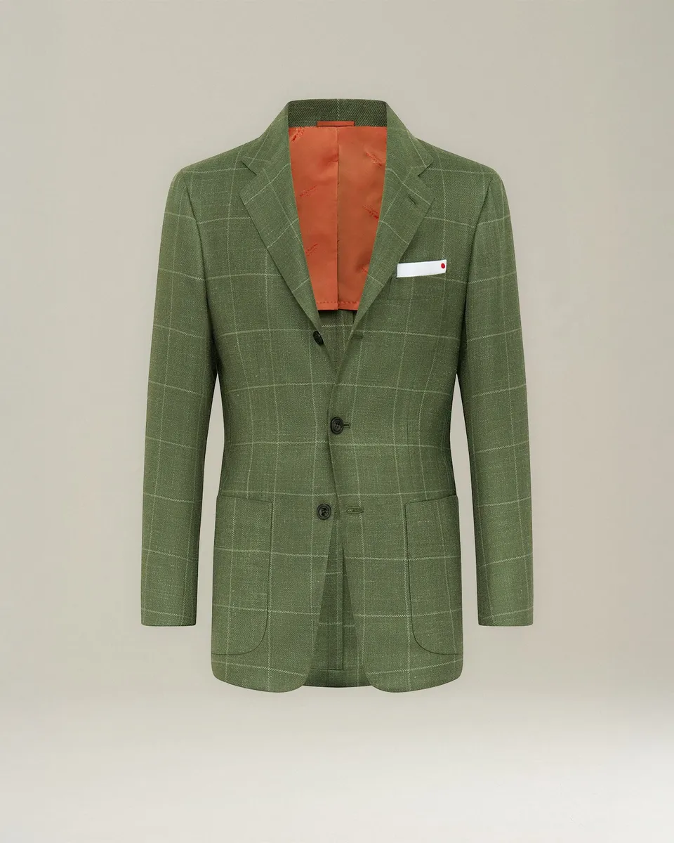 Kiton Jackets Checked Cashmere Blend Blazer kariert Gr. 50