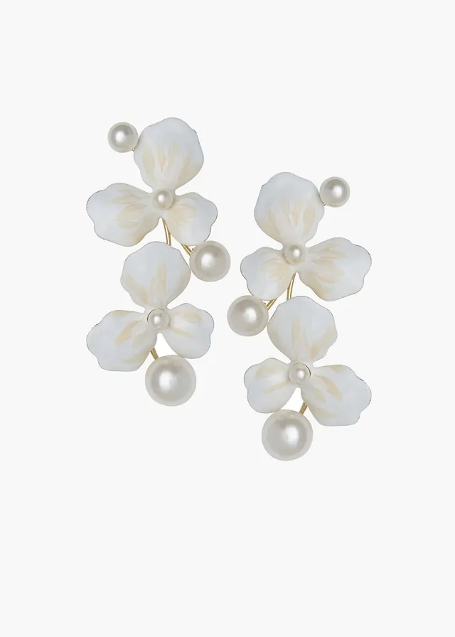 Elizabeth Bower Orchid Blush Pearl Ohrringe Gold