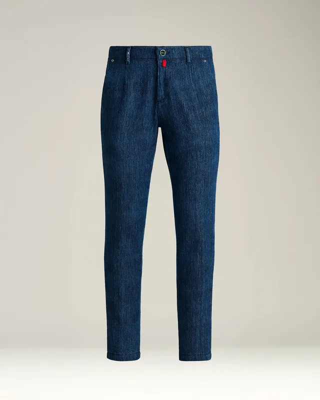 Kiton Denim Jeans Stretch-Baumwolle Dunkelblau Gr. 32
