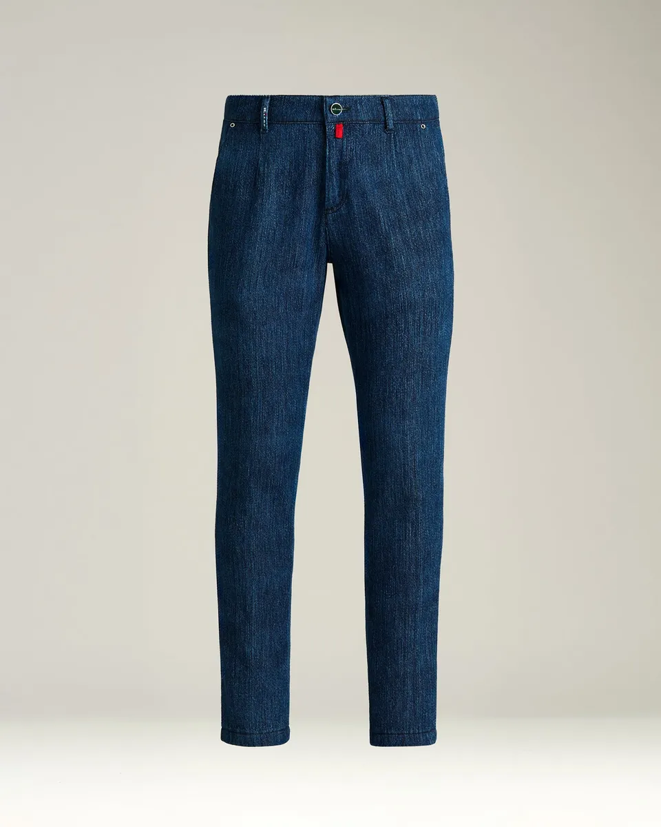 Kiton Denim Jeans Stretch-Baumwolle Dunkelblau Gr. 32