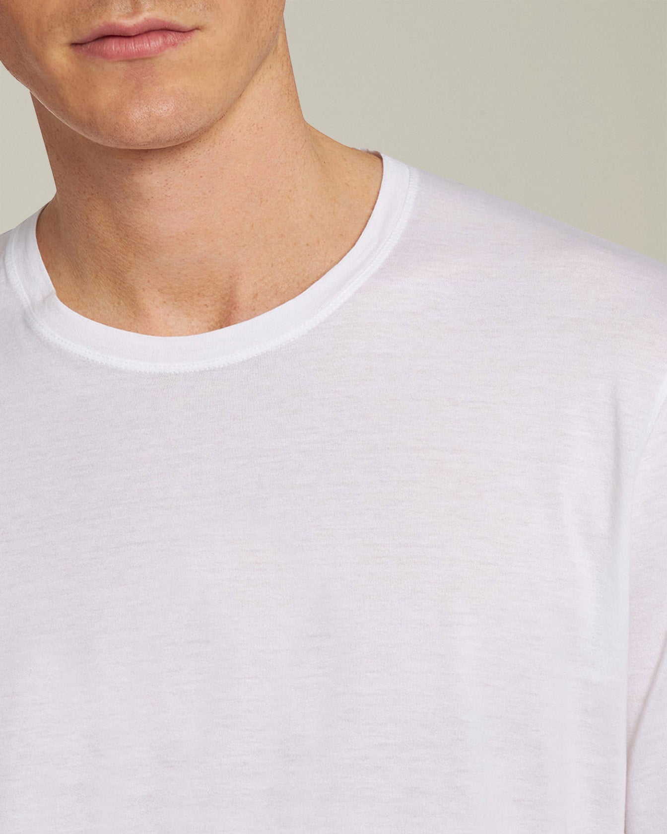Kiton Polo T-Shirt Langarm Baumwolle Kaschmir Weiß M