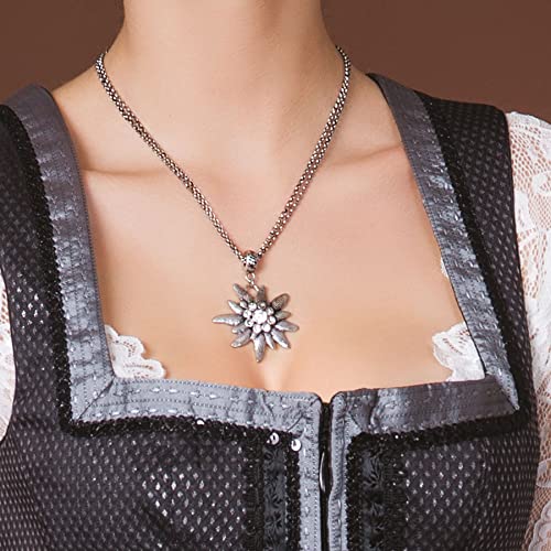 Alpenflüstern DAHEIM Trachtenkette Strass-Edelweiß Dirndlkette