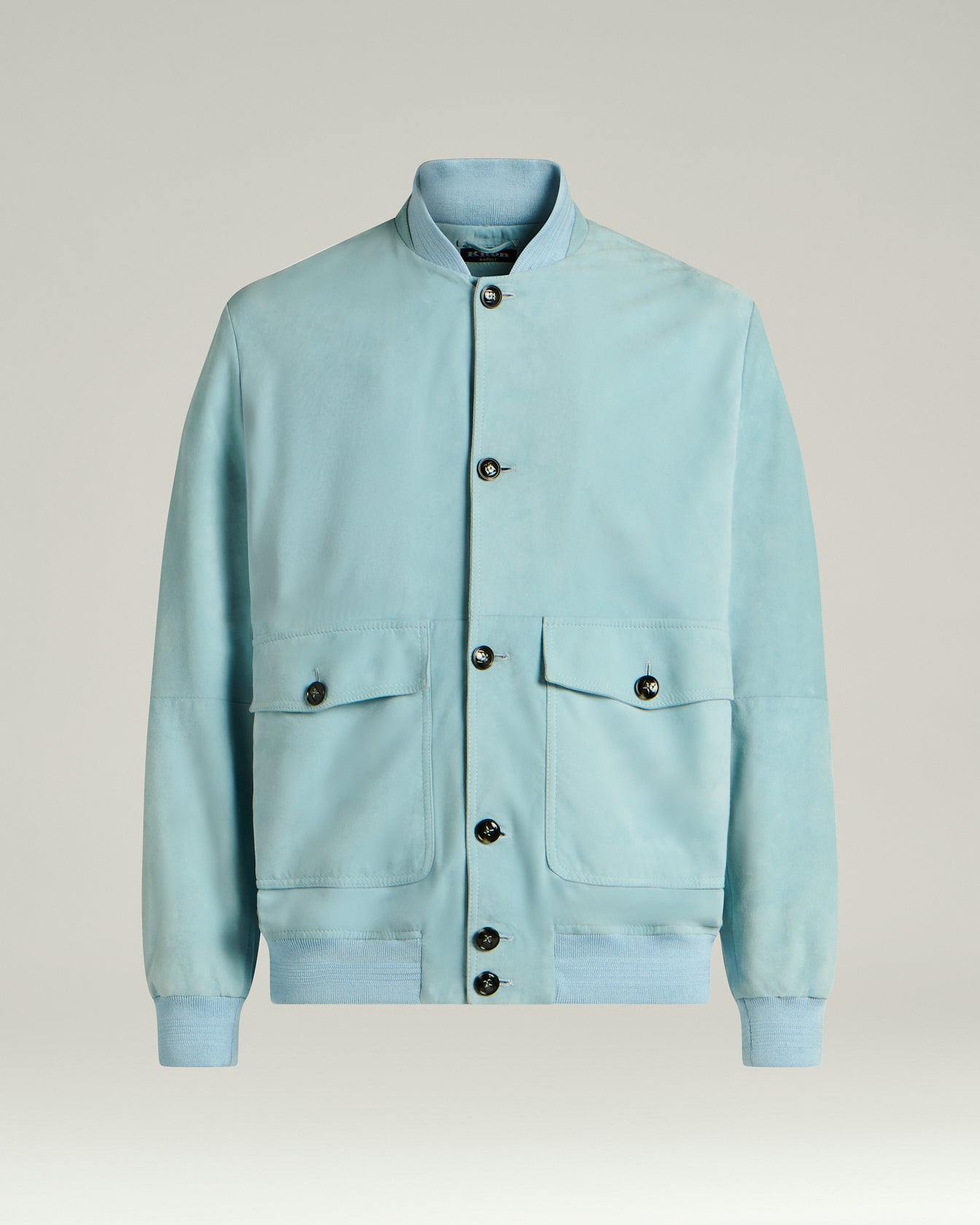 Kiton Outerwear Suede Jacket Azure Lamm Größe 50