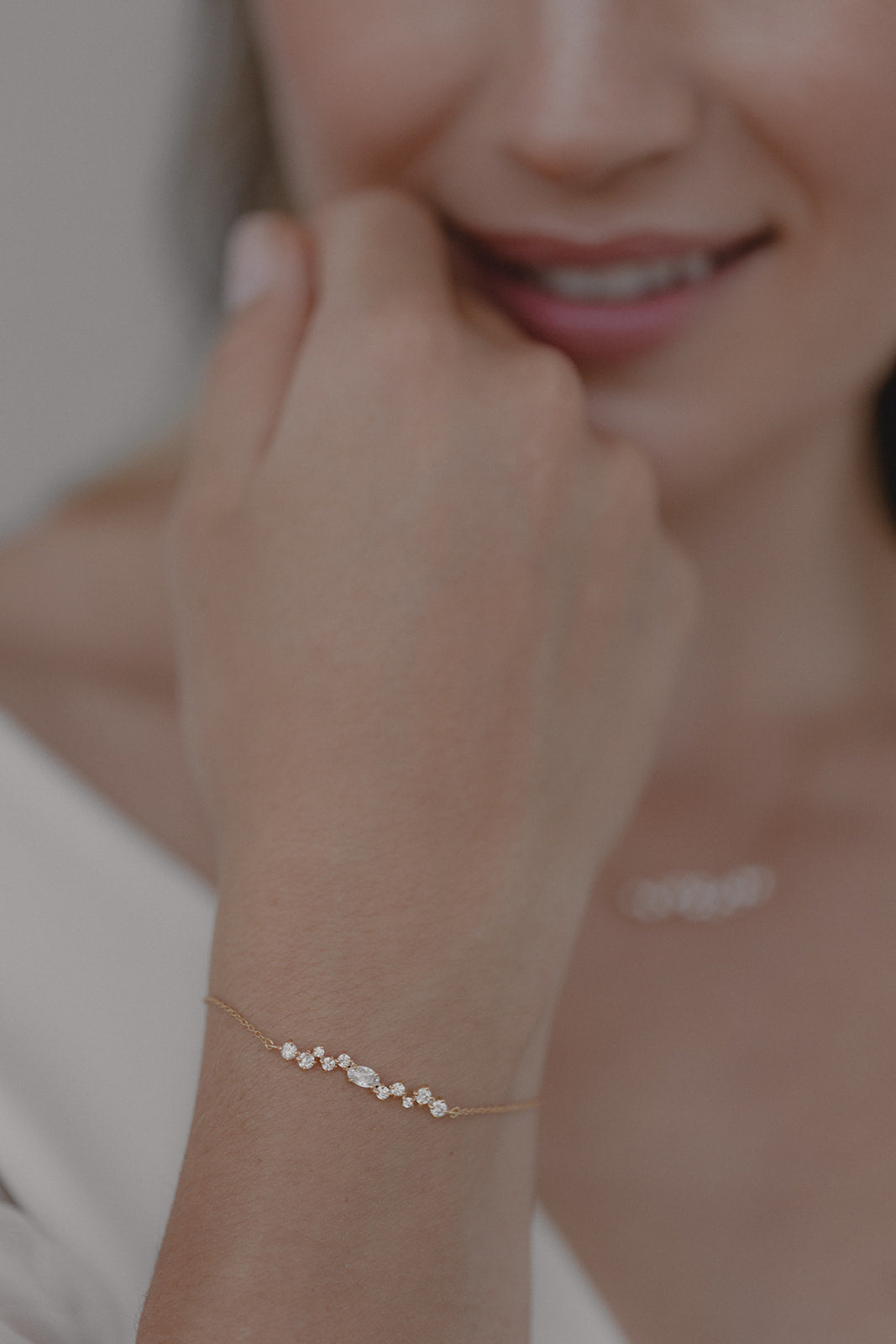 Juvelan Estelle Kristallarmband Zirkonia Silber 15 cm