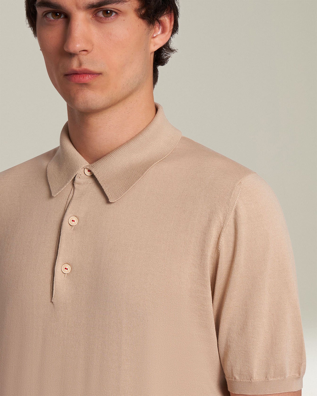 Kiton Polo POLO SHIRT COTTON Poloshirt beige 3XL Baumwolle
