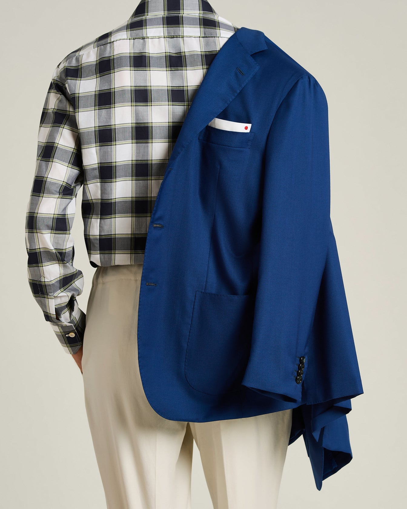 Kiton Jackets Cashmere Sakko Einreihig Blau Gr. 50
