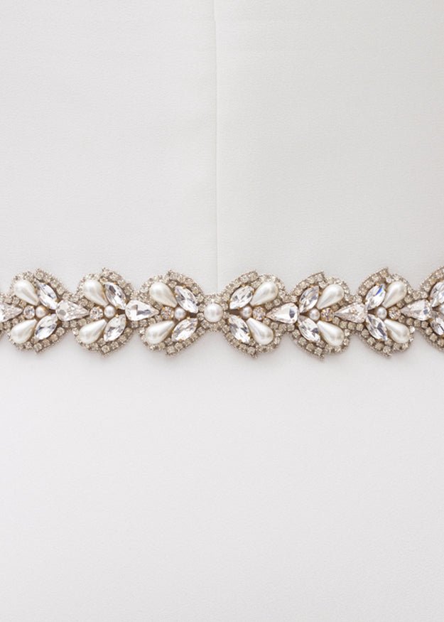 Elizabeth Bower Alerie Brautgürtel Opal Kristall Perle