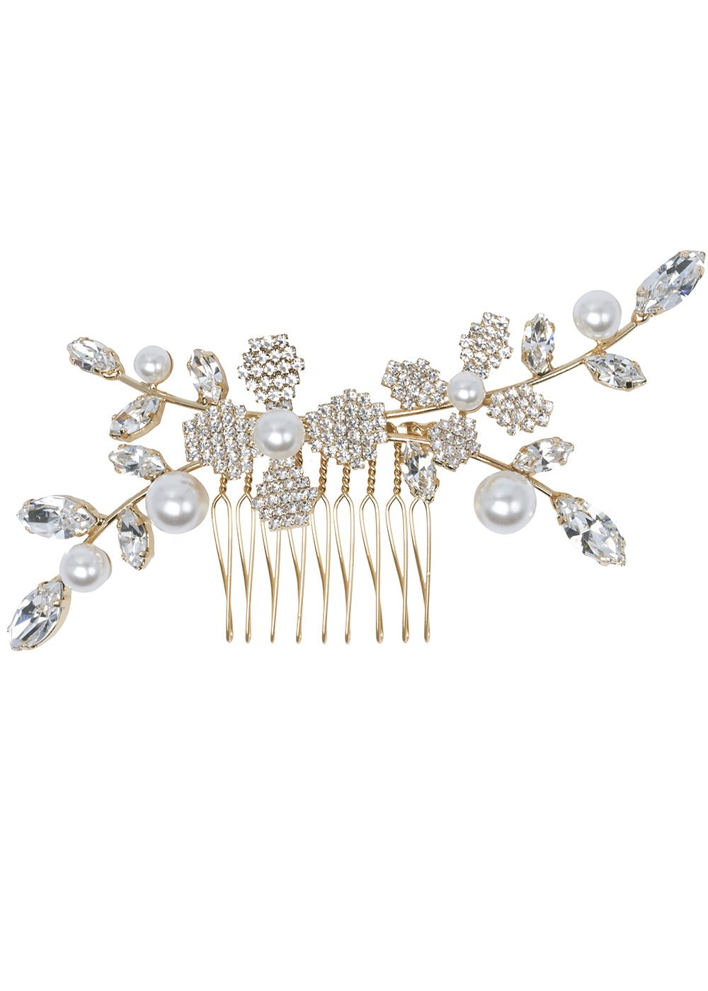 Elizabeth Bower June Pearlette Mini Comb Haarkamm Gold
