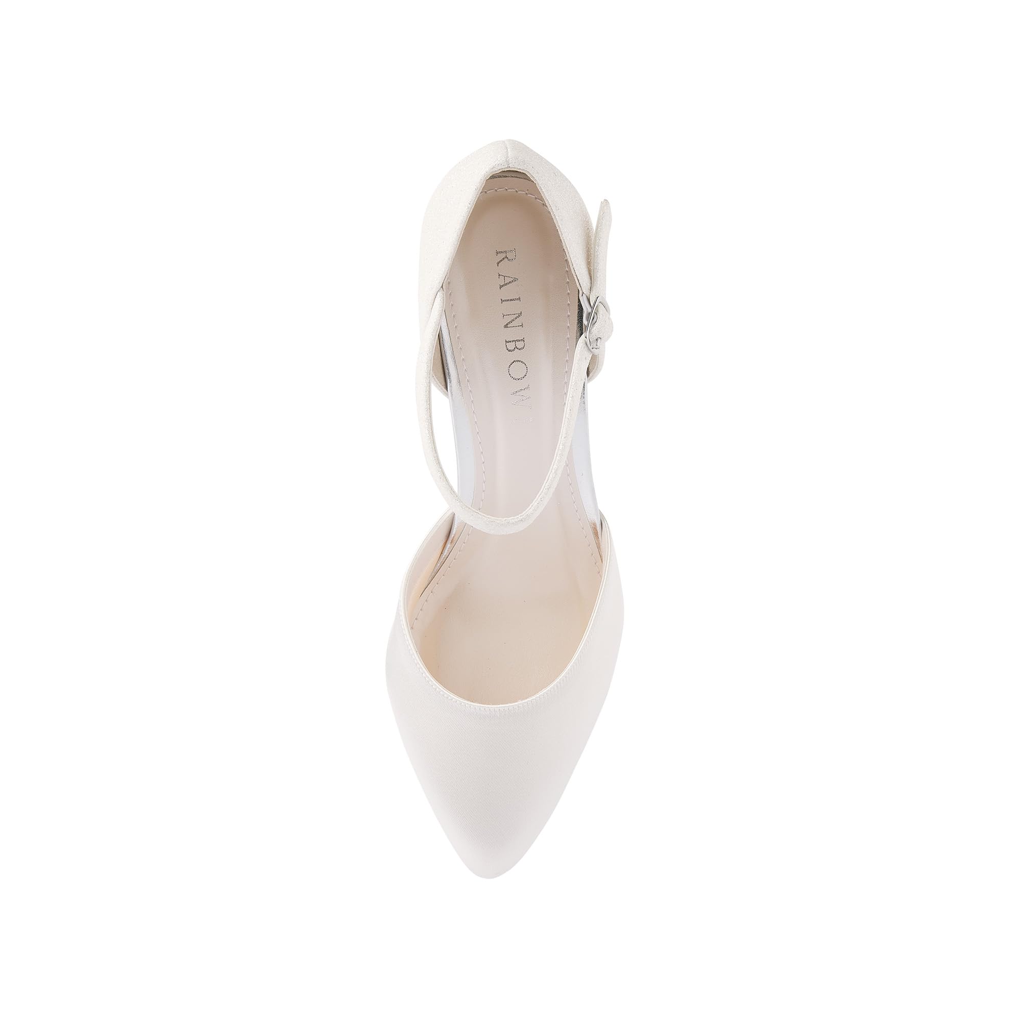 Rainbow Club Josi Ivory Sandalette Satin 8,5 cm Absatz