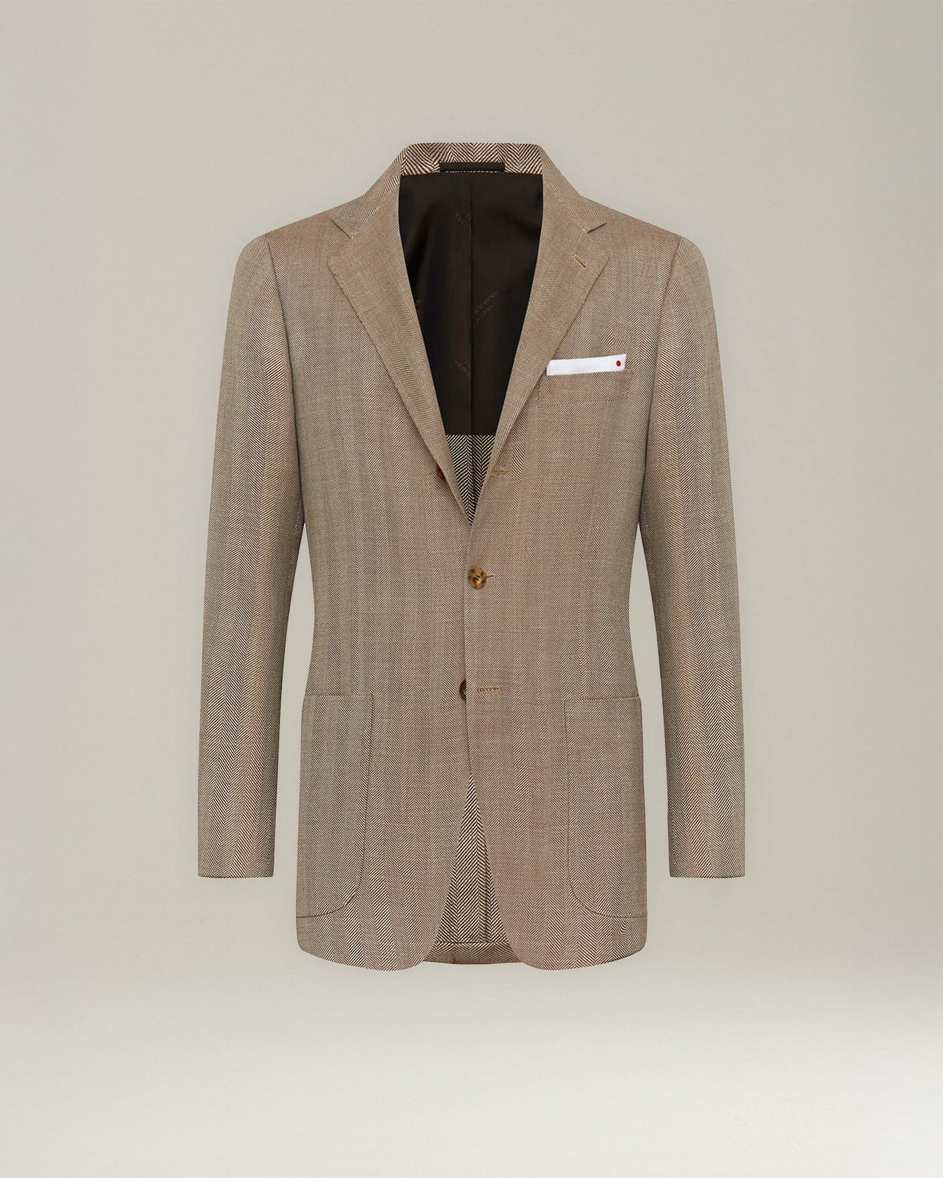 Kiton Jackets Cashmere Blend Fischgrät Blazer Gr. 50 Kaschmir