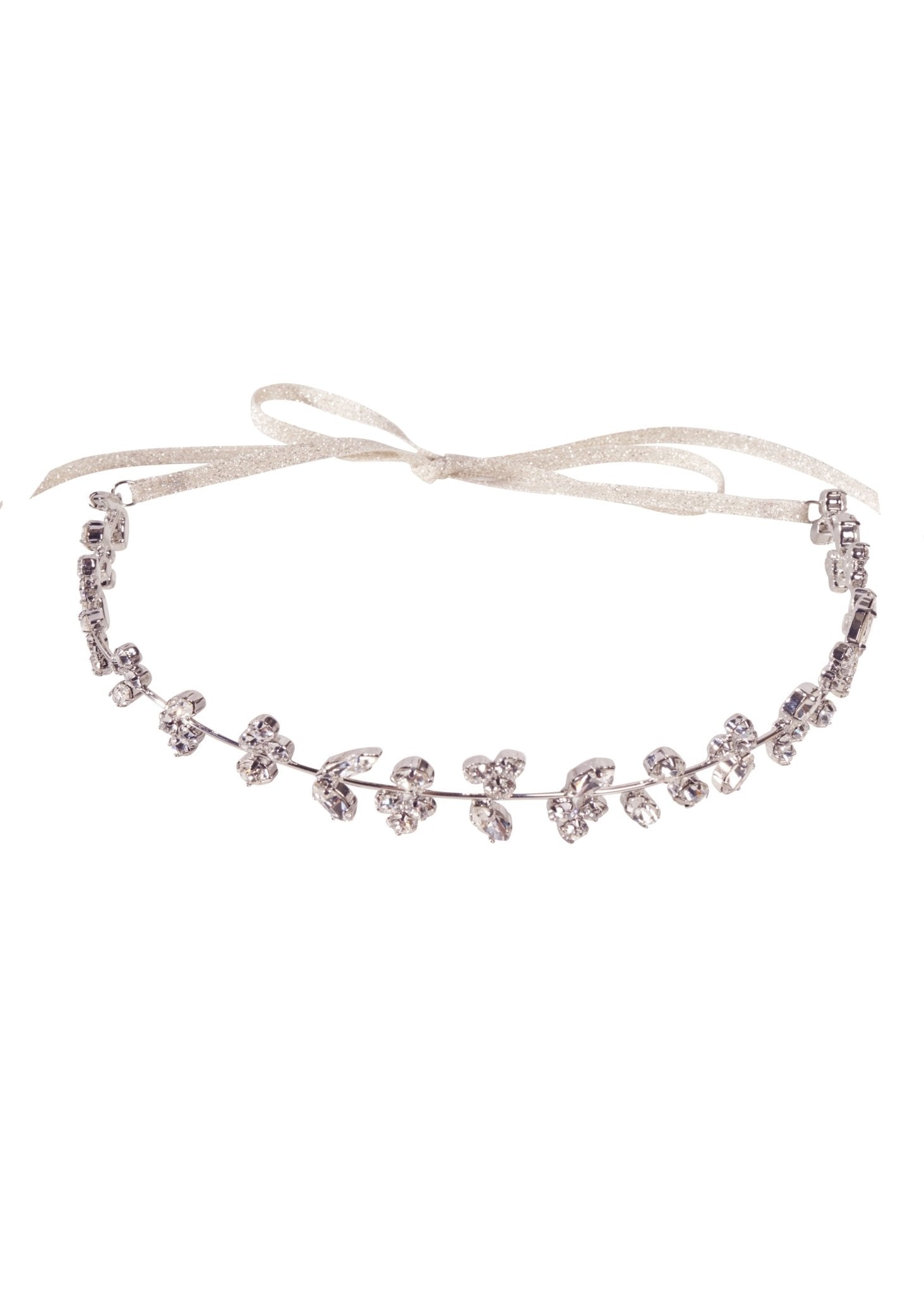 Elizabeth Bower Bud Crystal Haarband Rhodium Kristall