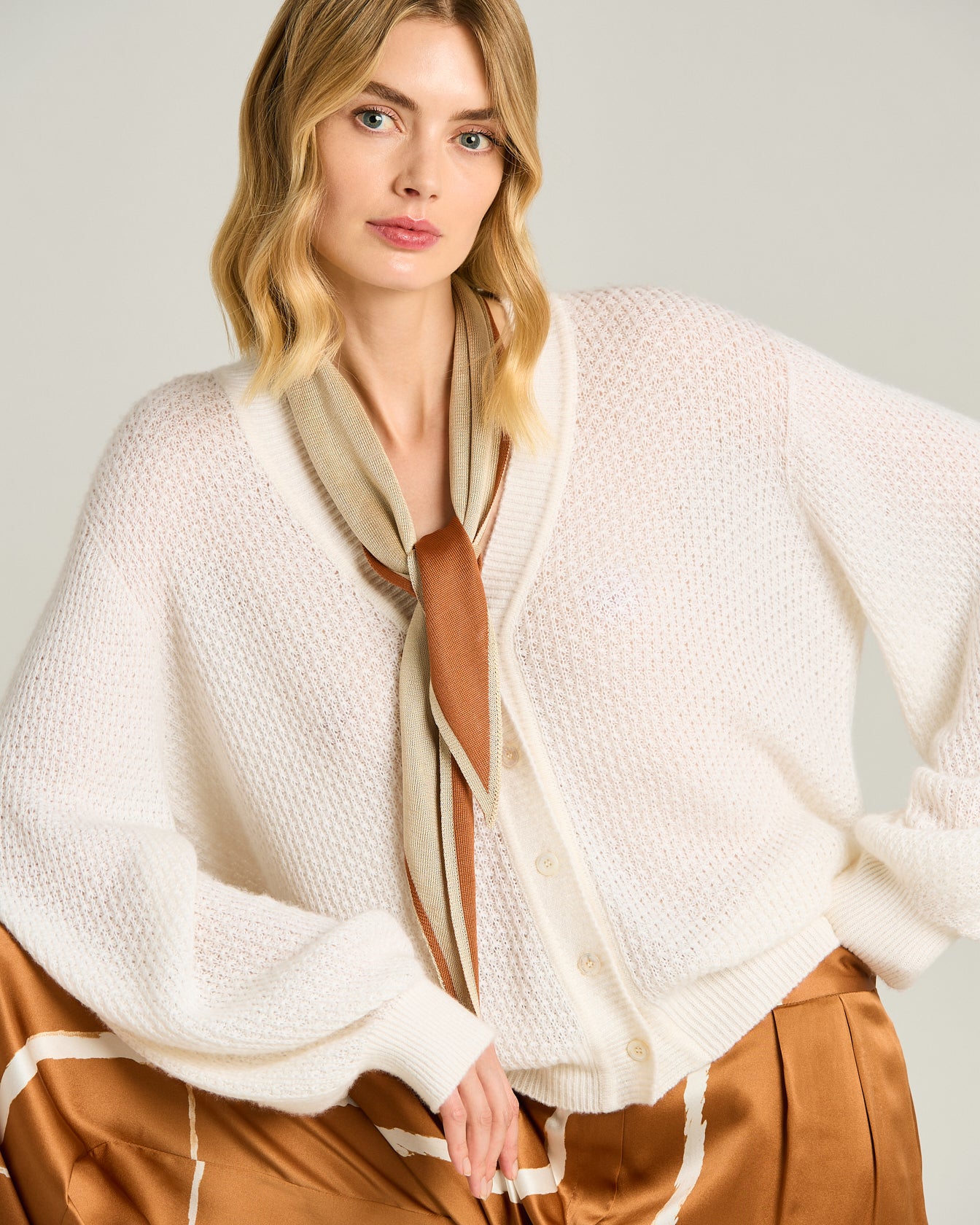 Kiton Knitwear Fine Cardigan Strickjacke Weiß Wolle